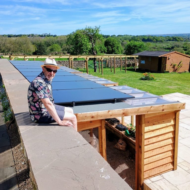 Stand for the heat pump being prepared
